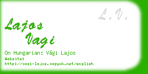 lajos vagi business card