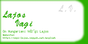 lajos vagi business card